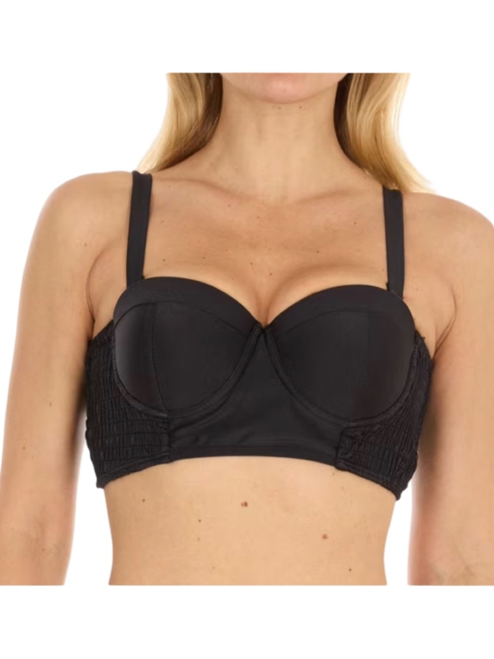 Betsey Johnson Womens Black Bikini Top Size XXL NWT